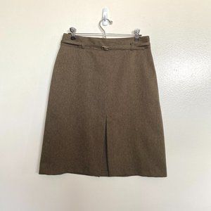 Vintage | Brown Tweed A-line Skirt